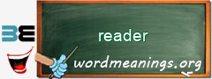 WordMeaning blackboard for reader